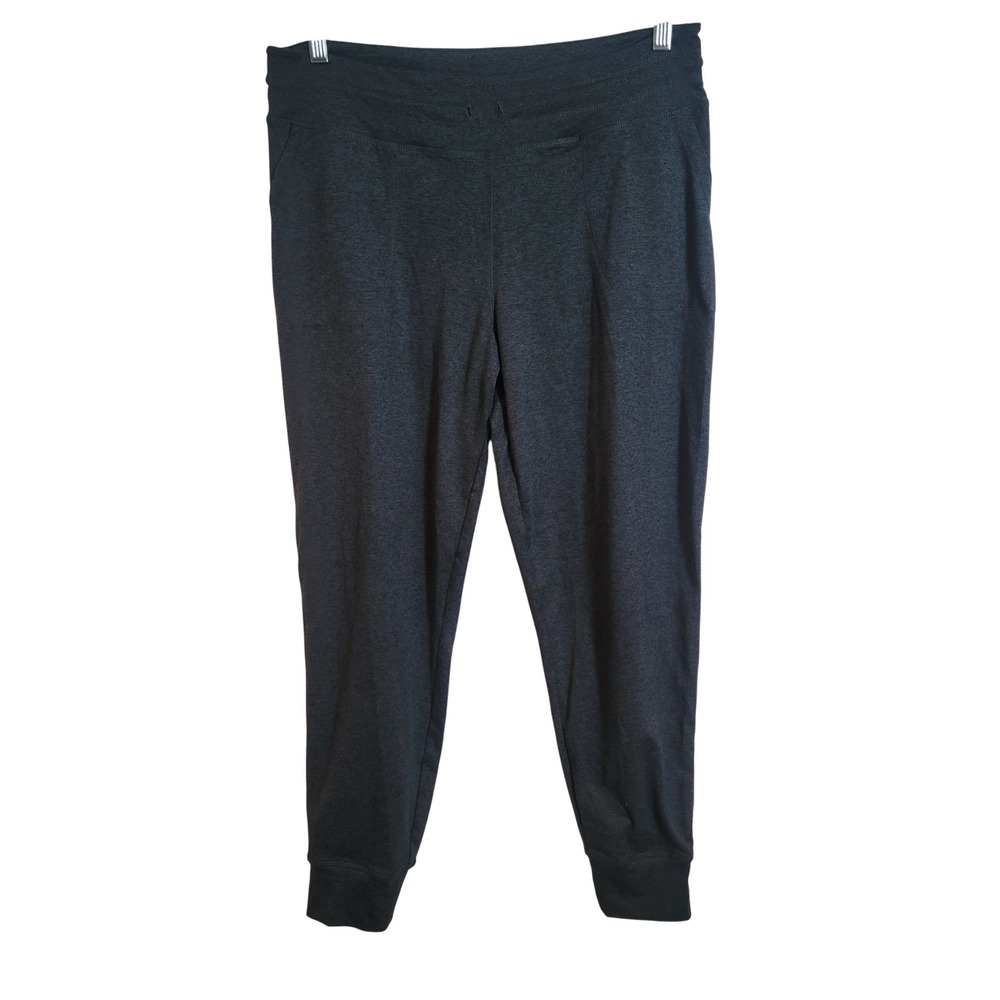 Lole Womens Charcoal Gray Heathered Joggers Sweatpants Size L Tapered Activewear